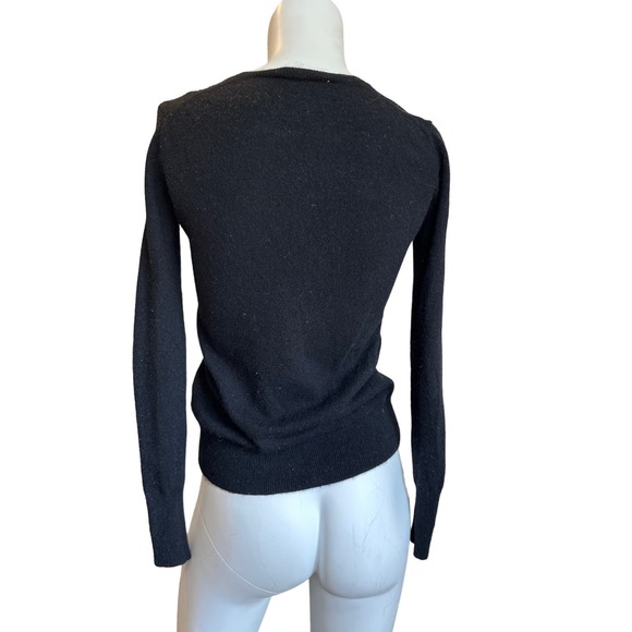 Everlane Black Cashmere V-Neck Sweater sz XXS - Picture 2 of 4